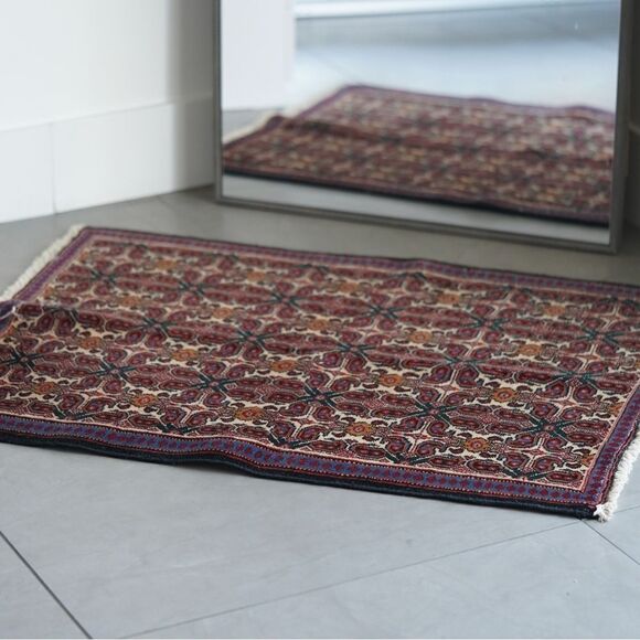 Unique Vintage Hand-Knotted Wool Rug | 3' x 2'4" | Turkish Prayer & Accent Rug | - Picture 7 of 10